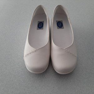 Casual or Uniform White Leather Shoes